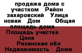продажа дома с участком › Район ­ захаровский › Улица ­ новая › Дом ­ 1 › Общая площадь дома ­ 64 › Площадь участка ­ 14 › Цена ­ 870 000 - Рязанская обл. Недвижимость » Дома, коттеджи, дачи продажа   